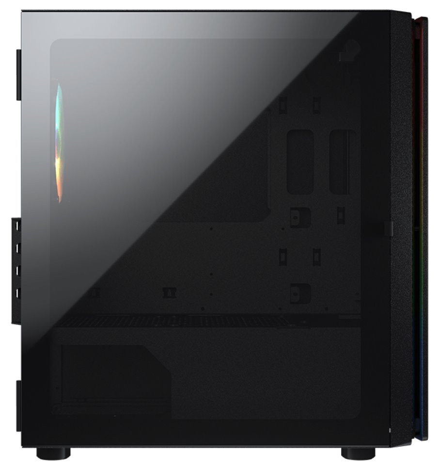 COUGAR PC skříň Purity RGB Black Mini Tower TG Front Panel ARGB strip / 1 x ARGB Fan / 3mm TG Left Panel