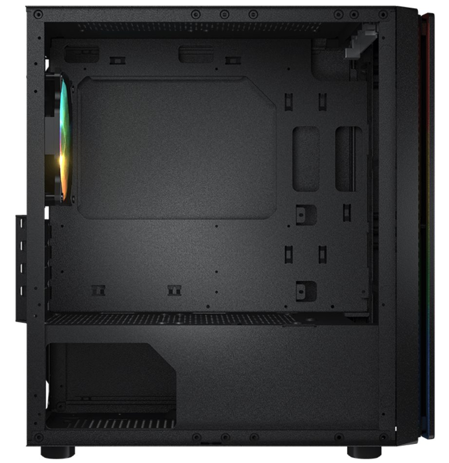 COUGAR PC skříň Purity RGB Black Mini Tower TG Front Panel ARGB strip / 1 x ARGB Fan / 3mm TG Left Panel