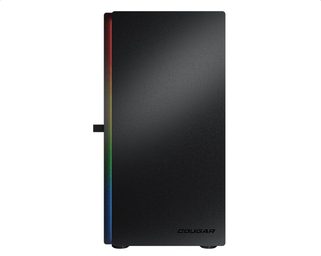 COUGAR PC skříň Purity RGB Black Mini Tower TG Front Panel ARGB strip / 1 x ARGB Fan / 3mm TG Left Panel