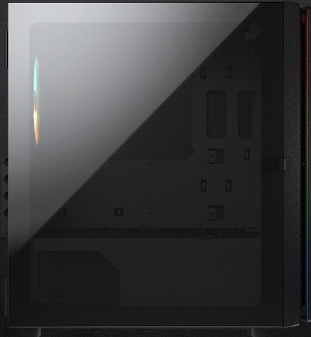 COUGAR PC skříň Purity RGB White Mini Tower TG Front Panel ARGB strip / 1 x ARGB Fan / 3mm TG Left Panel