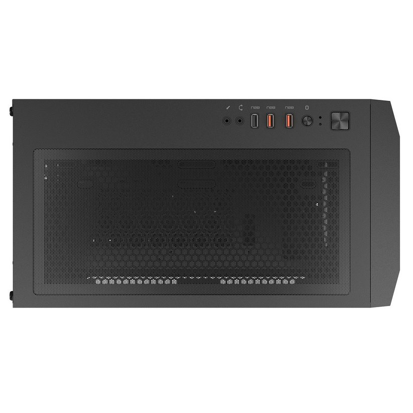 COUGAR PC skříň UNIFACE Black Mini Tower Mesh Front Panel 1x 120mm Fan TG Left Panel
