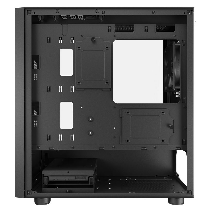 COUGAR PC skříň UNIFACE Black Mini Tower Mesh Front Panel 1x 120mm Fan TG Left Panel