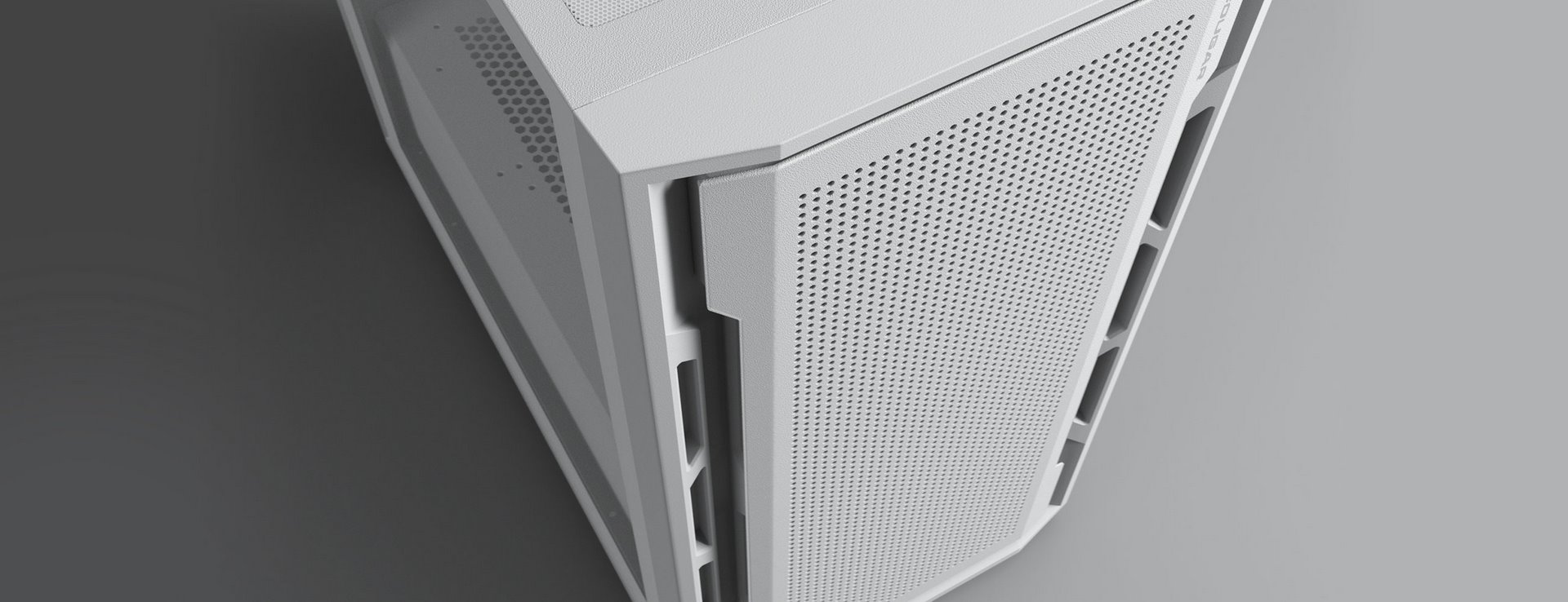 COUGAR PC skříň UNIFACE Black Mini Tower Mesh Front Panel 1x 120mm Fan TG Left Panel