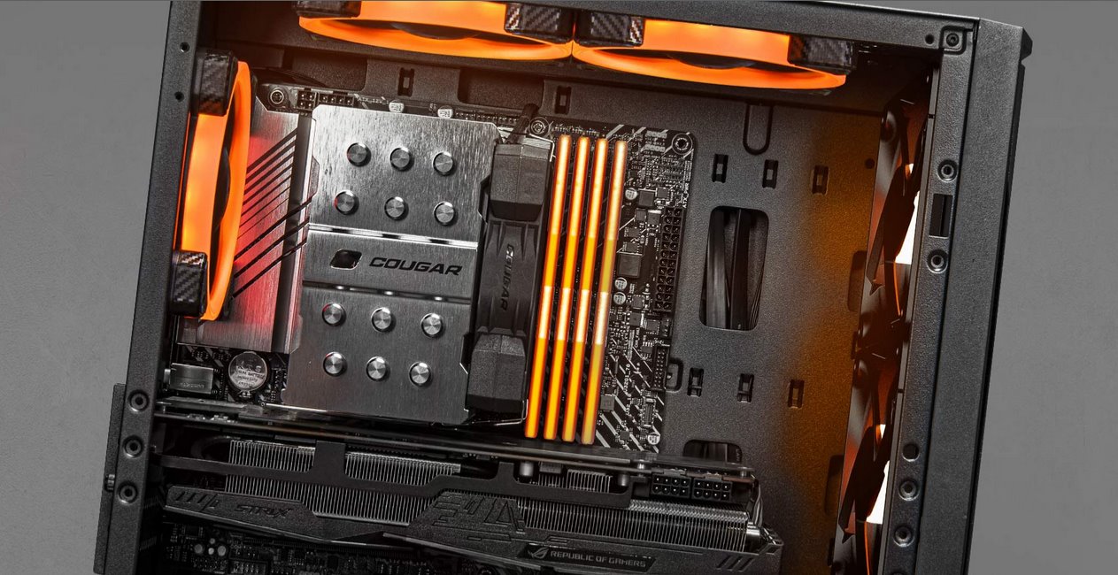 COUGAR PC skříň UNIFACE Black Mini Tower Mesh Front Panel 1x 120mm Fan TG Left Panel