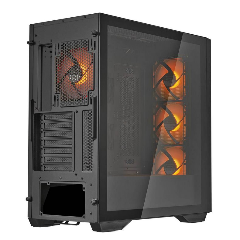 COUGAR PC skříň UNIFACE RGB Black Mid Tower Mesh Front Panel 4 x 120mm ARGB Fans TG Left Panel
