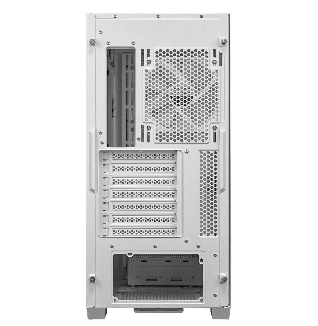 COUGAR PC skříň UNIFACE RGB White Mid Tower Mesh Front Panel 4 x 120mm ARGB Fans TG Left Panel