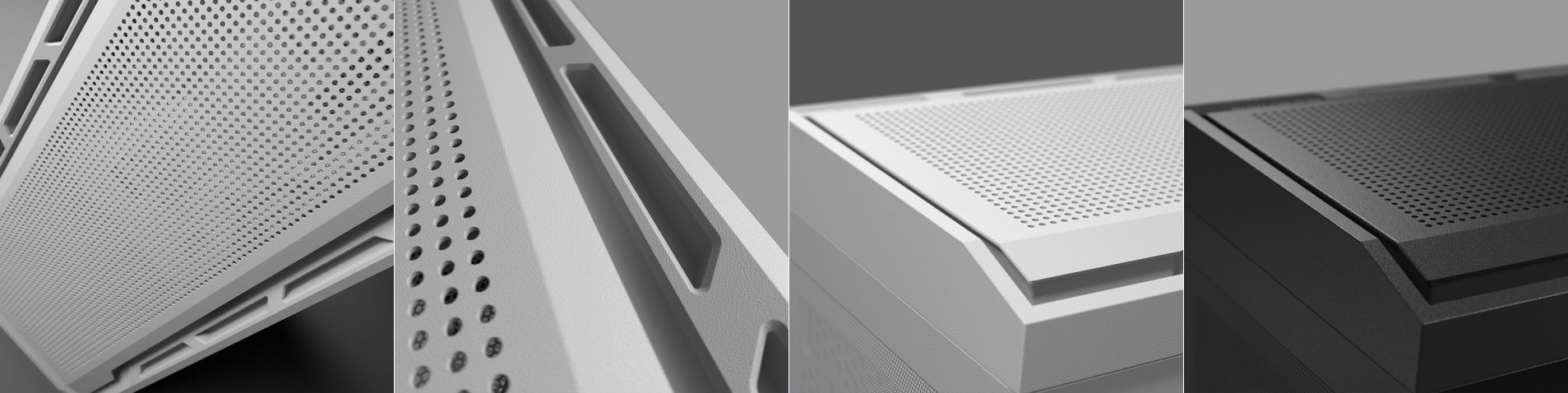 COUGAR PC skříň UNIFACE White Mini Tower Mesh Front Panel 1x 120mm Fan TG Left Panel