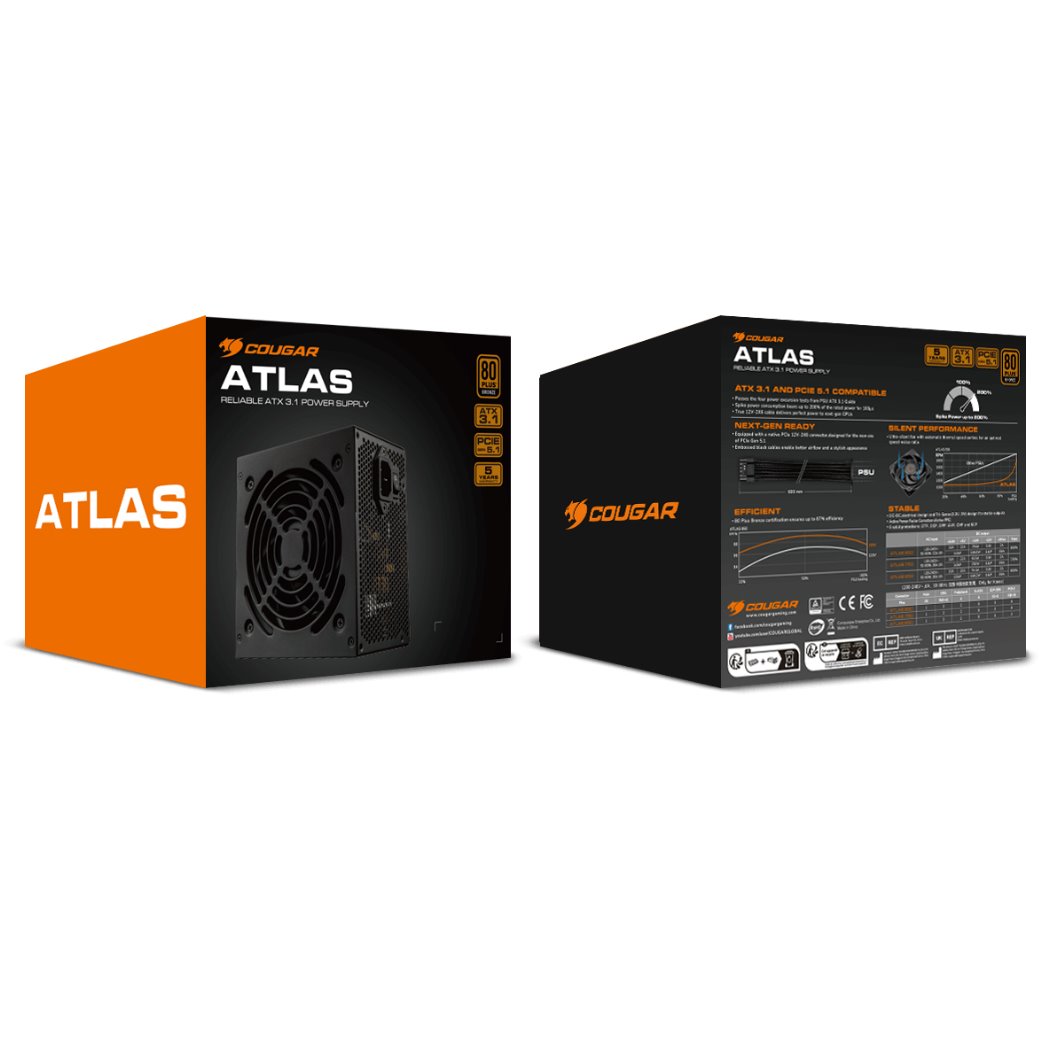 COUGAR PC zdroj ATLAS 750W 80+ Bronze (ATX 3.1)