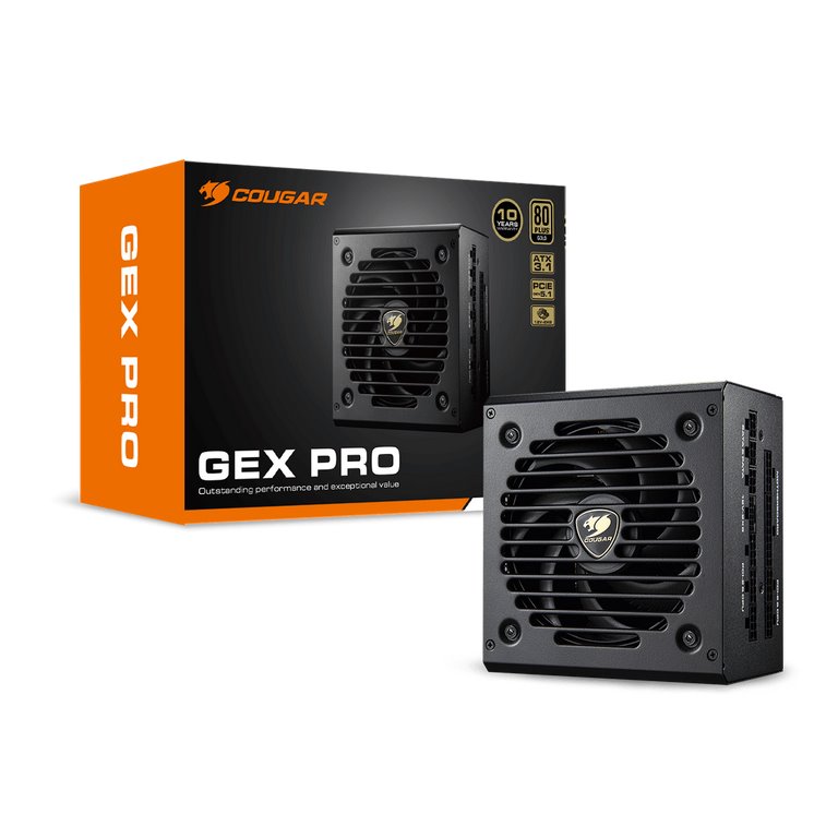 COUGAR PC zdroj GEX PRO 650W 80+ Gold, Fully, ATX3.1, PCIE5.1, GeForce RTX 50 series ready