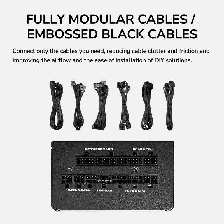 COUGAR PC zdroj GEX PRO 850W 80+ Gold, Fully, ATX3.1, PCIE5.1, GeForce RTX 50 series ready