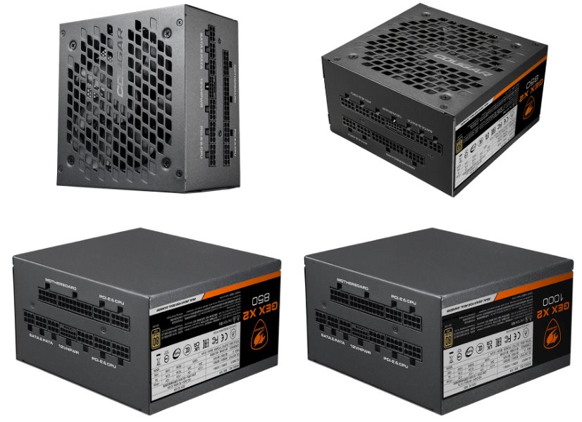 COUGAR PC zdroj GEX X2 850W 80+ Gold, Fully modular (PCI-e 5.0 GPU 12+4 Pin)