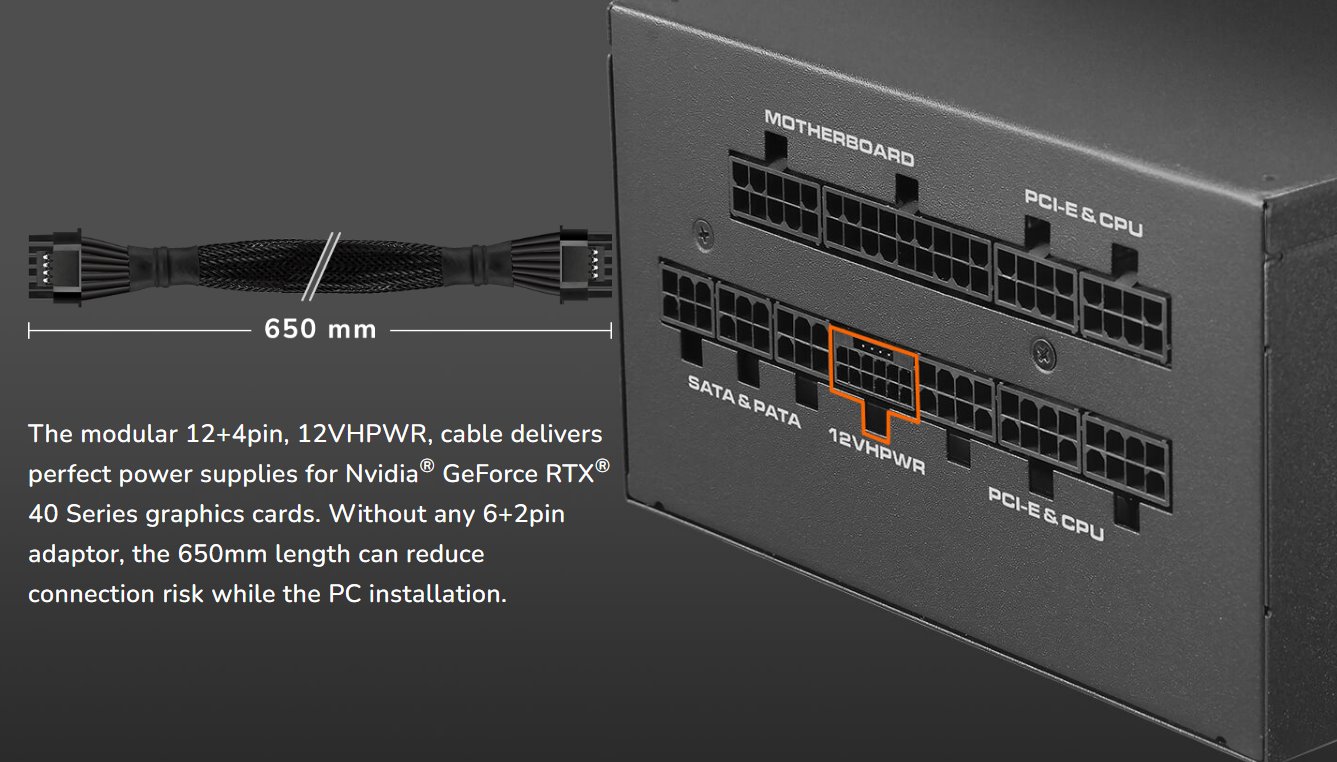 COUGAR PC zdroj GEX X2 850W 80+ Gold, Fully modular (PCI-e 5.0 GPU 12+4 Pin)