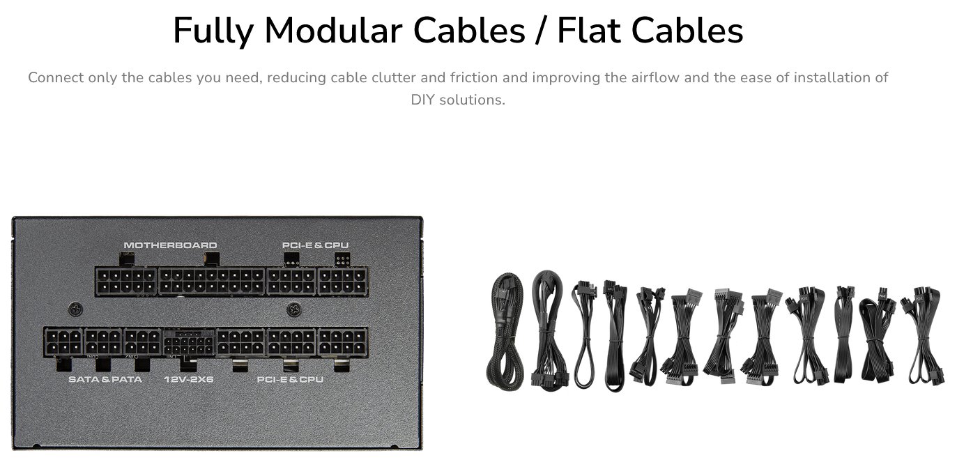 COUGAR PC zdroj GEX X2 850W SNOW 80+ Gold, modulární (PCI-e 5.0 GPU 12+4 Pin)