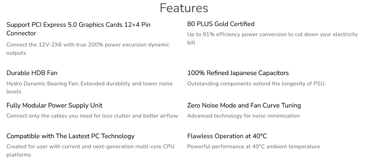 COUGAR PC zdroj GEX X2 850W SNOW 80+ Gold, modulární (PCI-e 5.0 GPU 12+4 Pin)