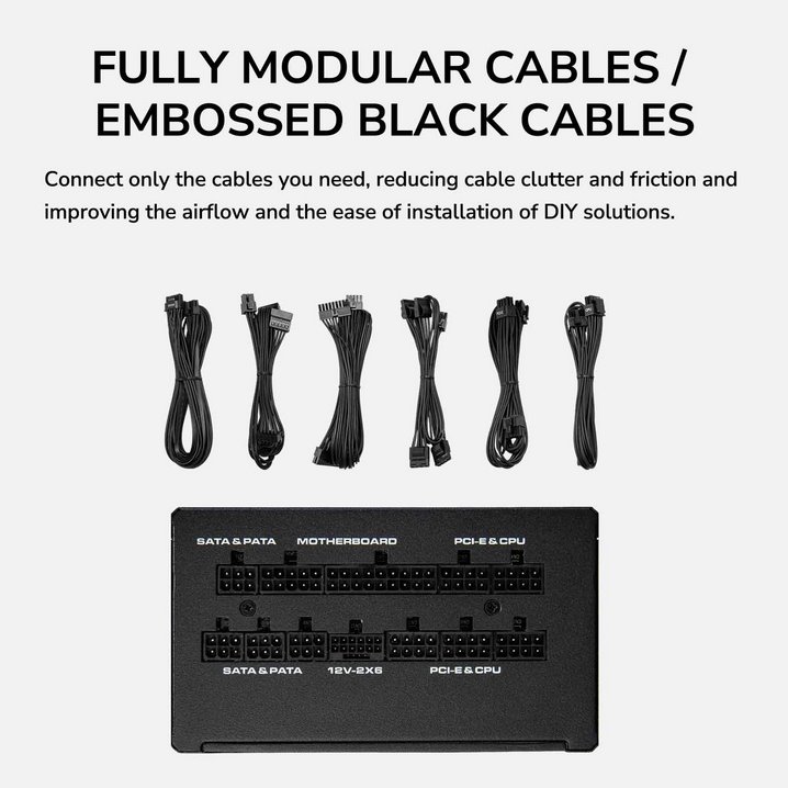 COUGAR PC zdroj GLE 1000W 80+ Gold, Fully modular