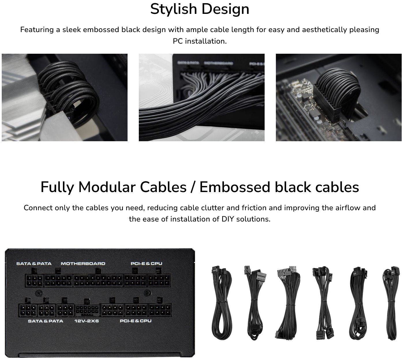 COUGAR PC zdroj GLE 1000W 80+ Gold, Fully modular