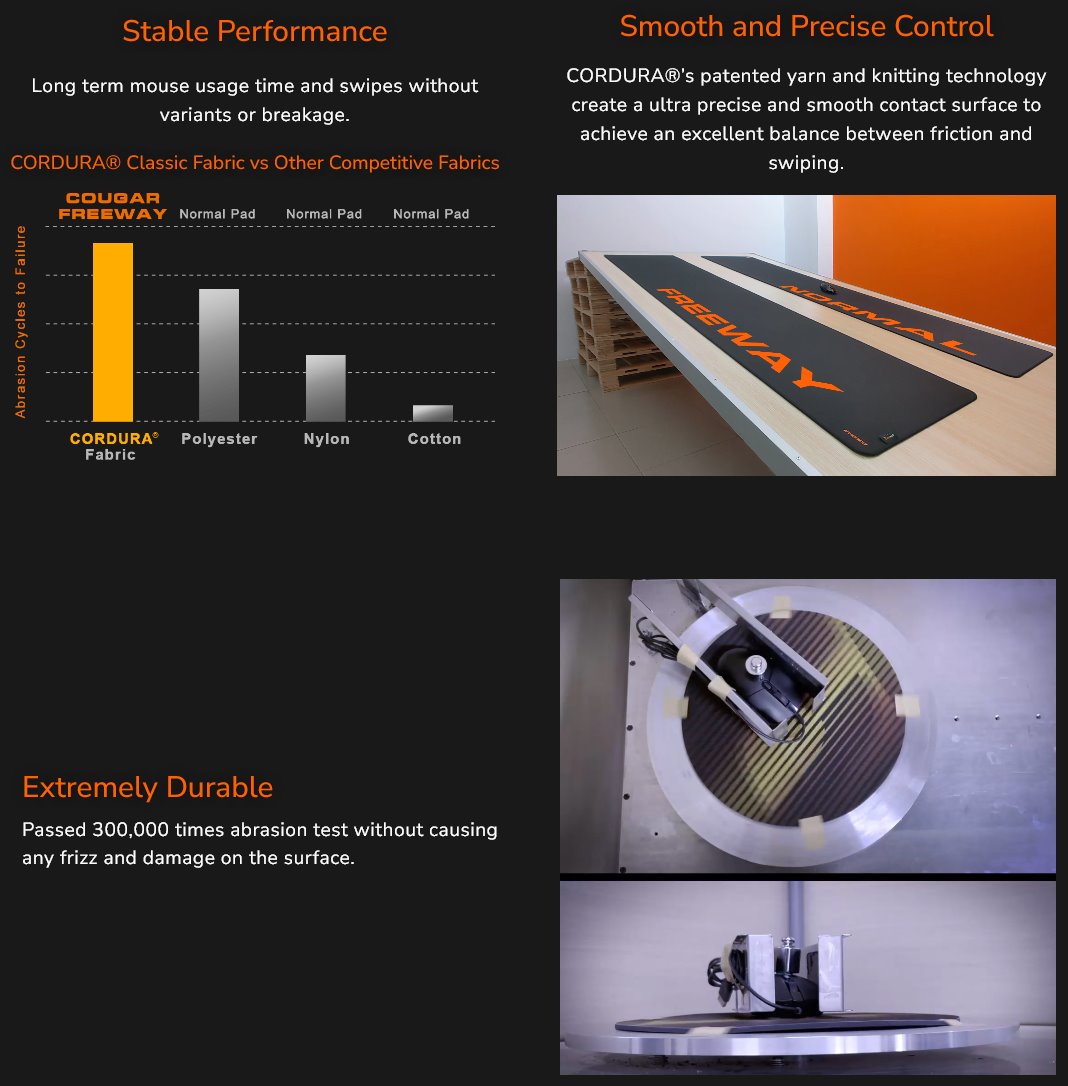 COUGAR podložka pod myš FREEWAY M 320 x 270 x 3mm