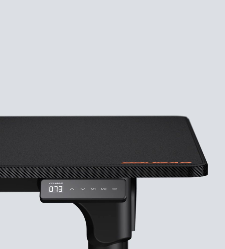 COUGAR stůl E-GRAV 160 BLACK elictric 1600 x 750 x 15 mm, 730~1180mm Silent Dual Motor Drive