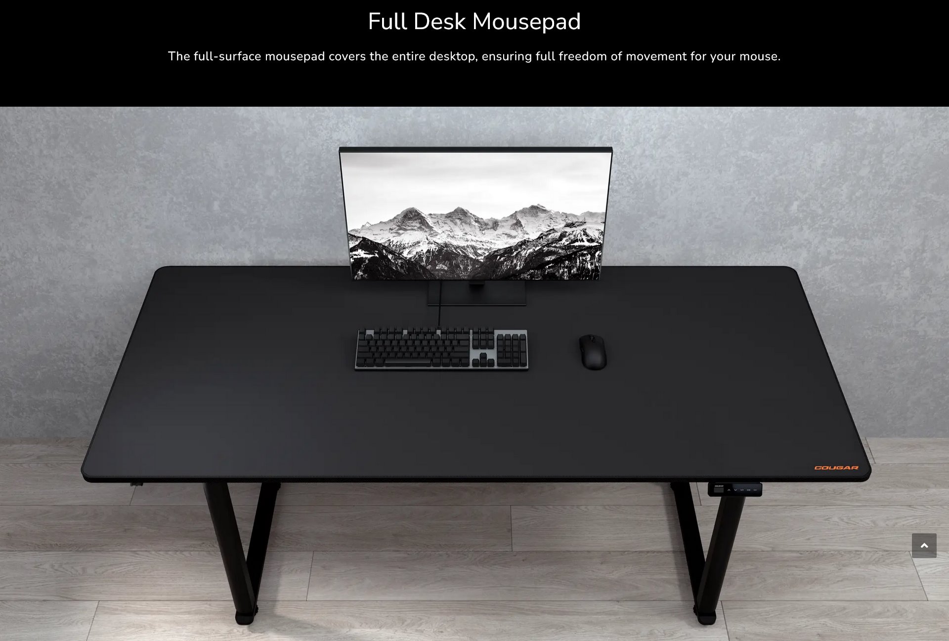 COUGAR stůl E-GRAV 180 elictric 1800 x 800 x 15 mm, 730~1180mm Silent Dual Motor Drive