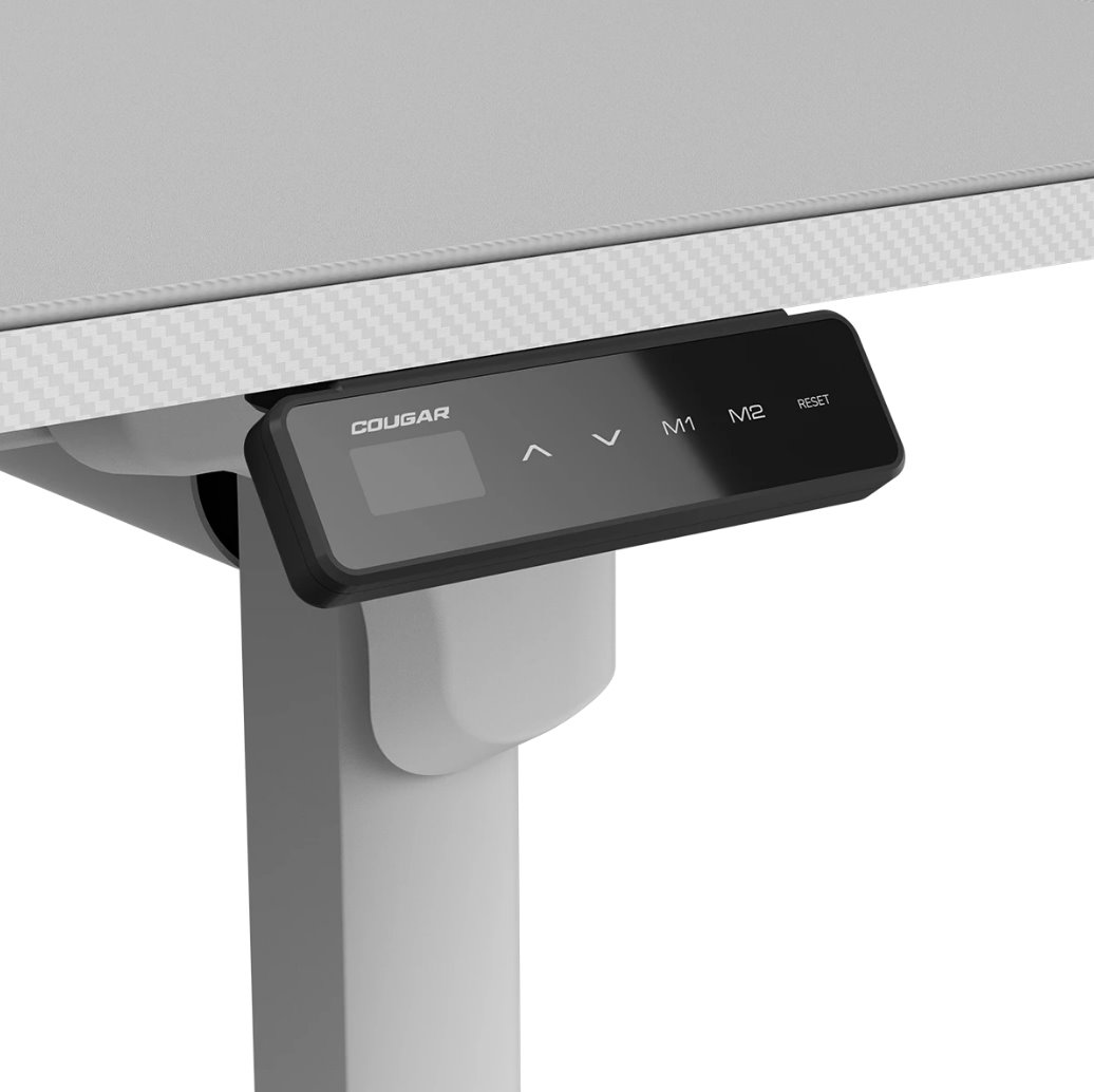 COUGAR stůl E-GRAV 180 WHITE elictric 1800 x 800 x 15 mm, 730~1180mm Silent Dual Motor Drive