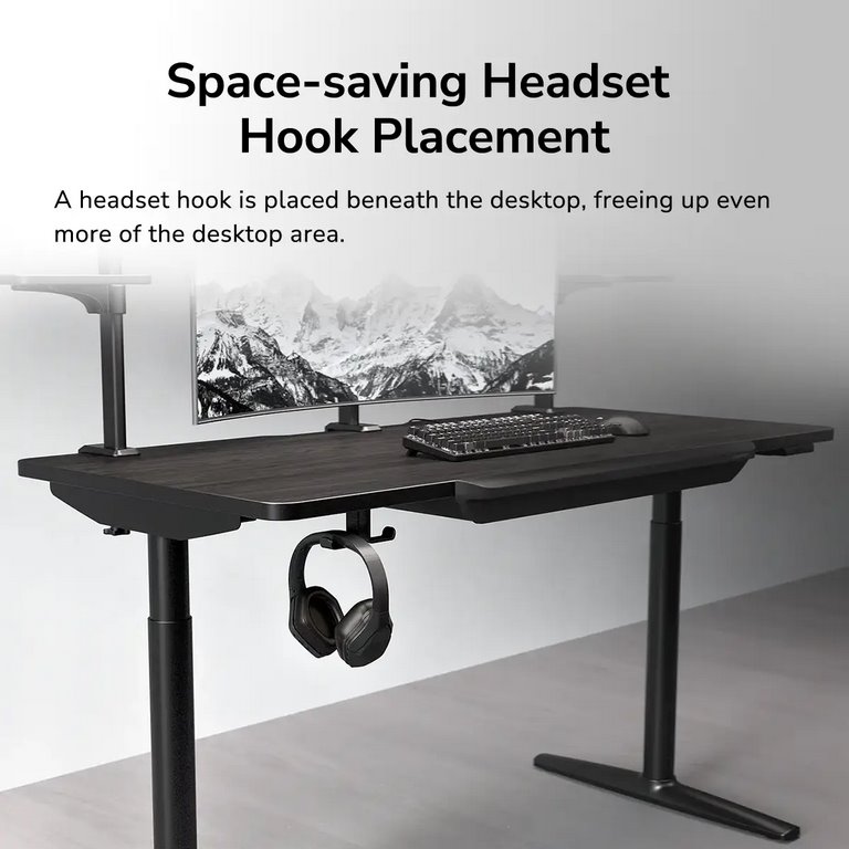 COUGAR stůl E-ODYSSEY 150 elictric 1500 x 700 x 25 mm, 730~1180mm Silent Dual Motor Drive