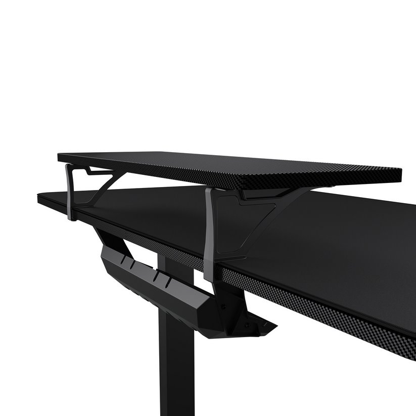 COUGAR stůl E-STAR 120 el. 1200 x 600 x 15, 720-1170mm,carbon design,monitor stand,pad,paměť 2 módy (poškozený obla)