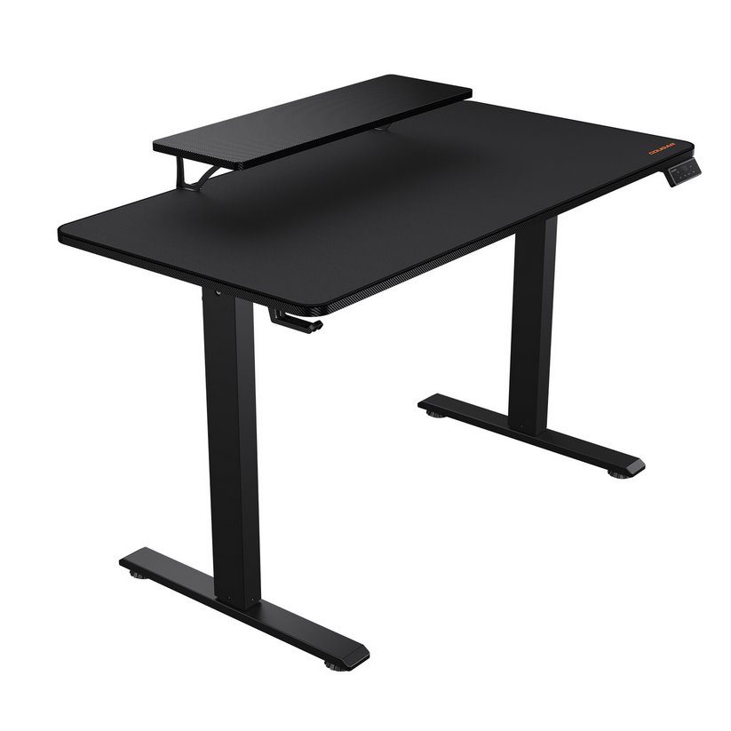 COUGAR stůl E-STAR 120 electric 1200 x 600 x 15, 720-1170mm, carbon design, monitor stand, pad, paměť nastavení 2 módy