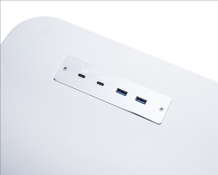 COUGAR stůl ROYAL 150 ELITE elictric 1500 x 800 x 725-1225mm 2x USB 3.0 & 2x USB-C white