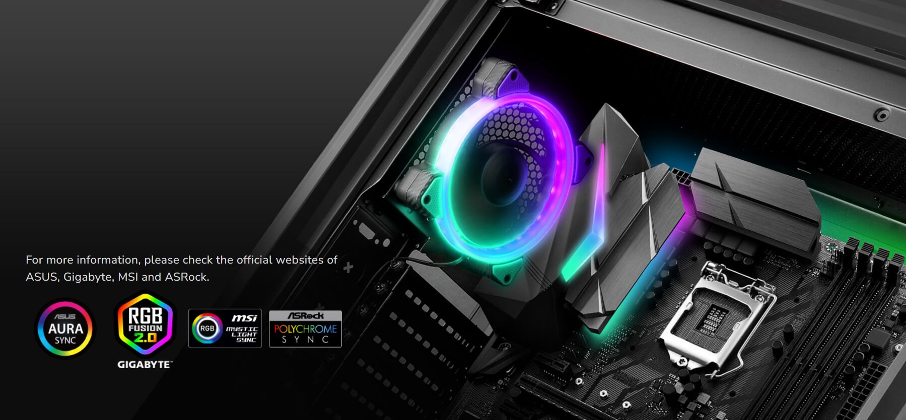 COUGAR ventilátor VORTEX VK 120 ARGB 120mm hydro dynamic bearings, lightning & power management