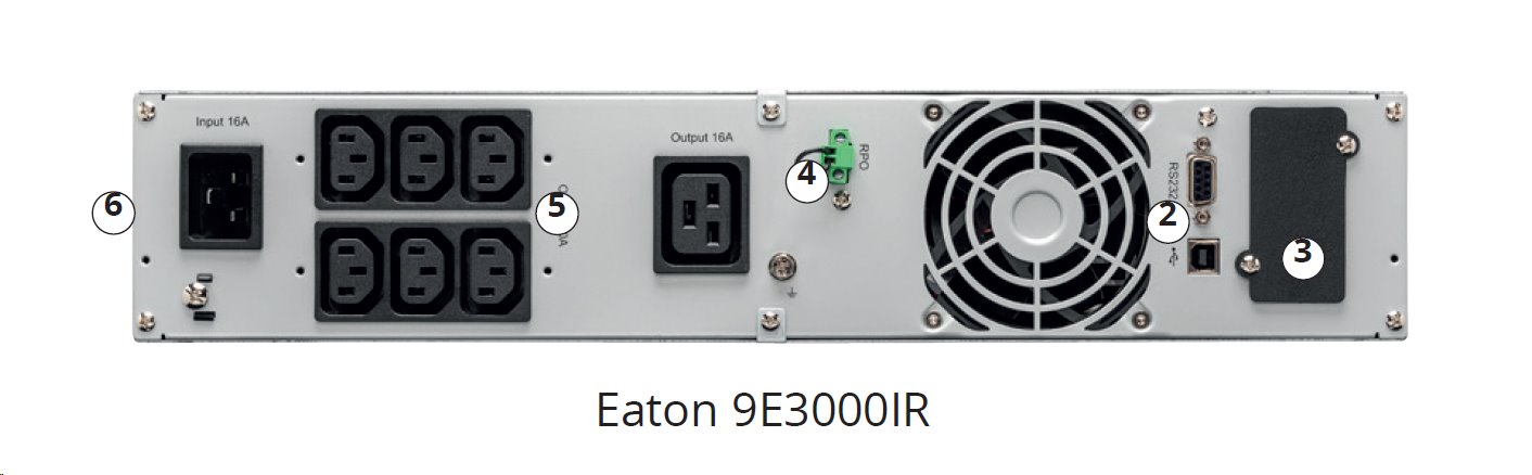EATON UPS 9E 3000VA, On-line, Rack 2U, 3000VA/2700W, výstup 6/1x IEC C13/19, USB, displej, sinus
