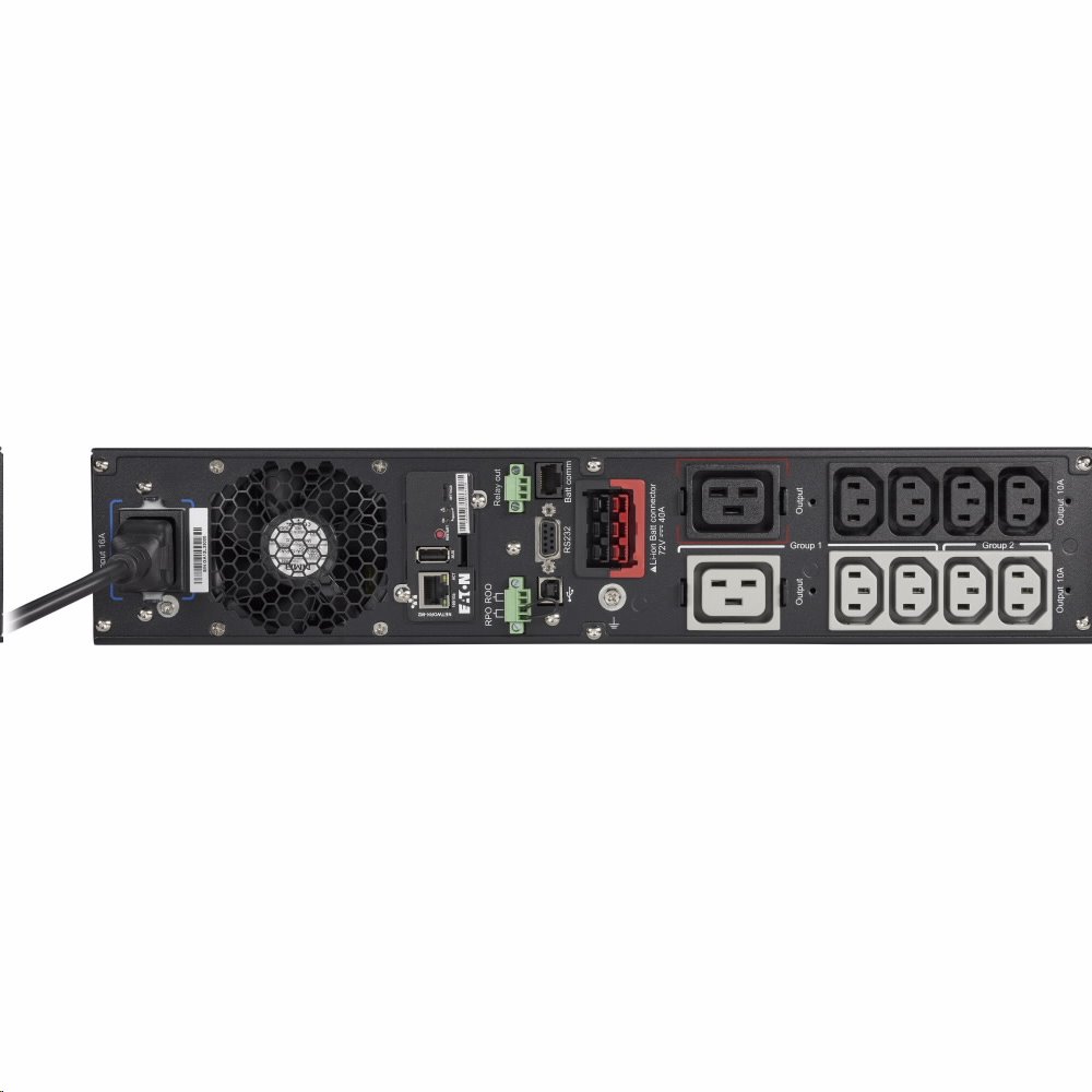 EATON UPS 9PX 2200i RT2U Netpack Li-Ion, On-line, Rack 2U/Tower, 2200VA/2200W, výstup 8/2x IEC C13/C19, USB, displej,LAN