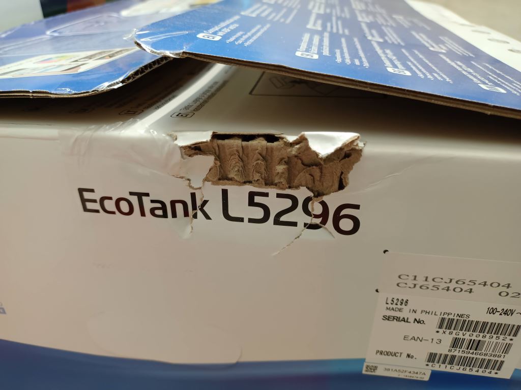 Epson EcoTank L5296 A4, color MFP, Fax, ADF, USB, LAN, WiFi - poškozené balení