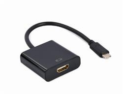 Gembird adaptér USB-C (M) na HDMI (F), 4K@60H, 0,15m kábel, čierny