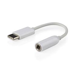 Gembird audio adaptér USB-C (F) na stereo 3.5 mm jack (M), 10cm kábel, biely