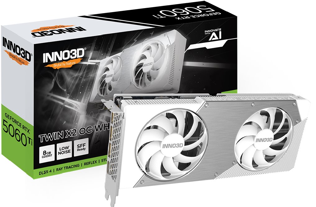 GPU INNO3D NVIDIA GeForce RTX 5060 Ti 8GB TWIN X2 OC White