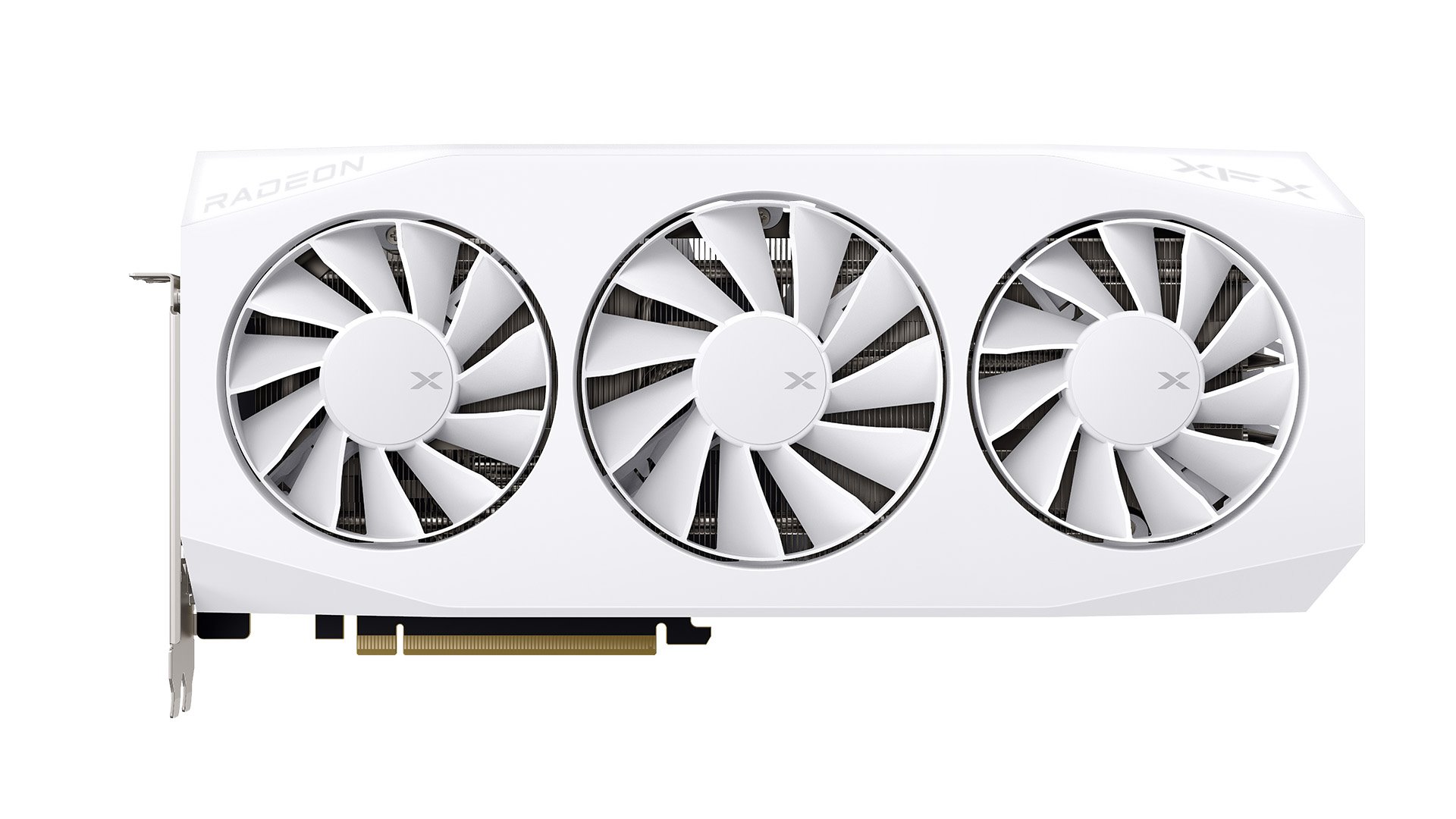 GPU XFX Mercury AMD Radeon RX 9060 XT OC 16GB GDDR6 Gaming edition, white