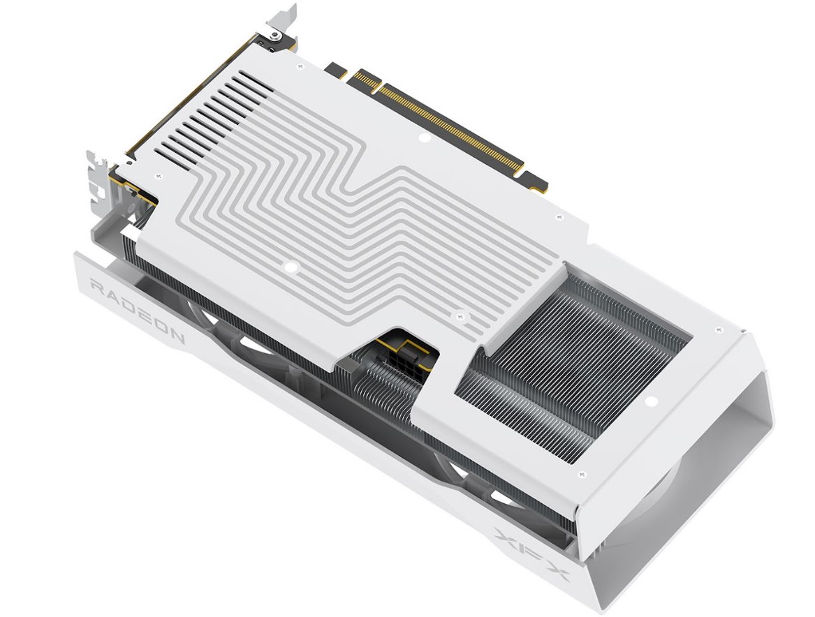 GPU XFX Swift AMD Radeon RX 9060 XT OC 8GB GDDR6 Gaming edition, dual fan - white