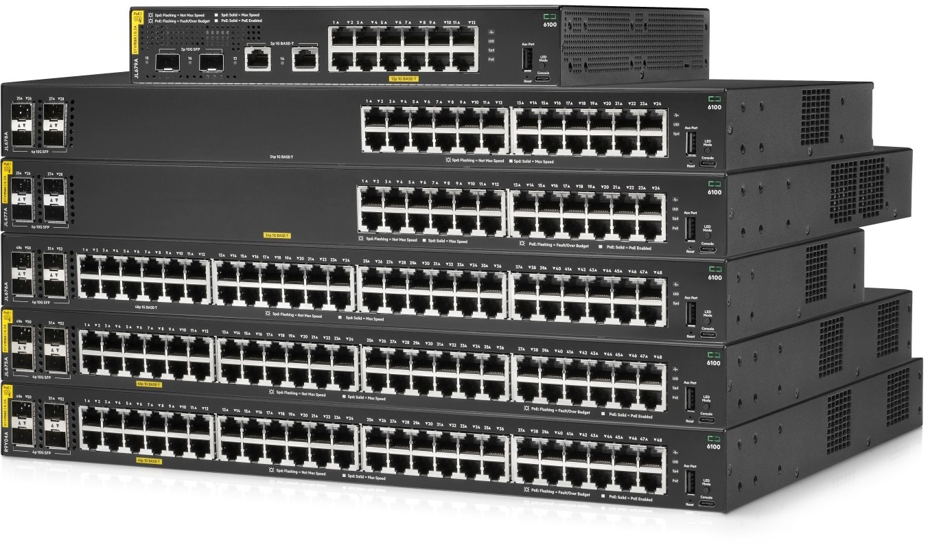 HPE Networking CX 6100 48G CL4 PoE 4SFP+ 370W
