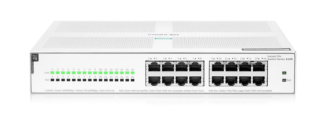 HPE NW Switch Instant On 1430 16G CL4 PoE 124W