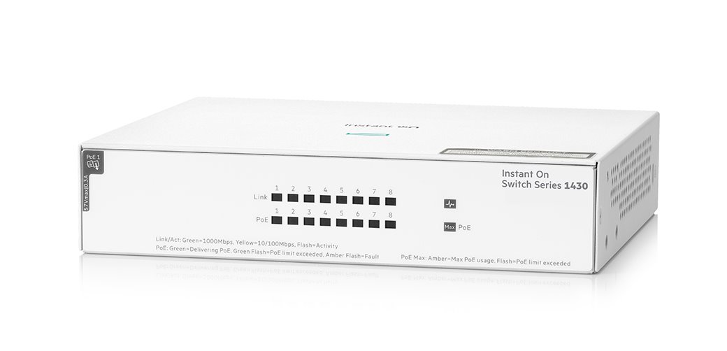 HPE NW Switch Instant On 1430 8G CL4 PoE 64W