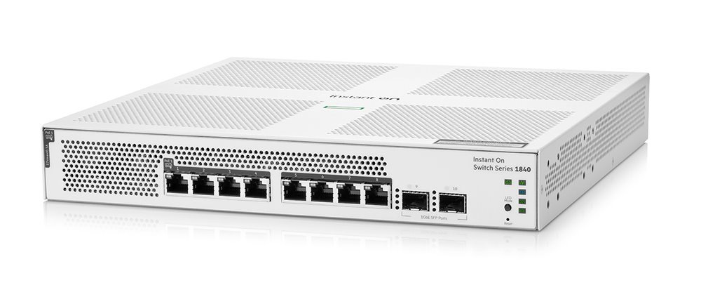 HPE NW Switch Instant On 1840 8G 2SFP PoE 124W