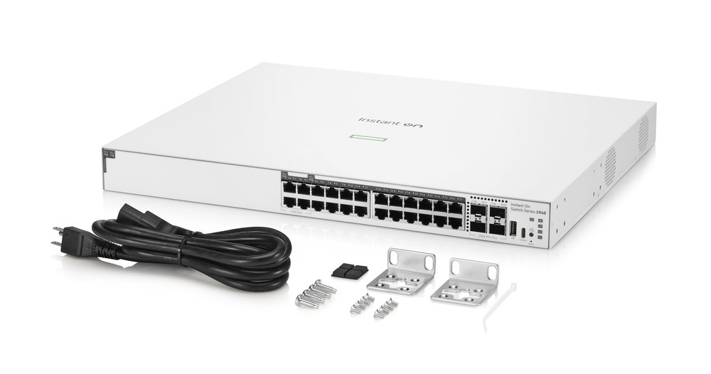 HPE NW Switch Instant On 1940 20G 4SR2.5G 4SFP+ PoE 370W