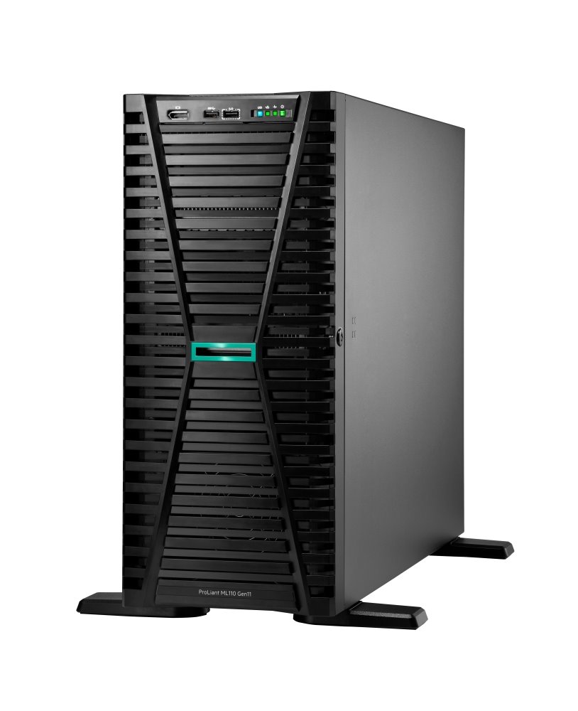 HPE Server ML110 G11 4510, 1P, 2x32GB, 2x480GB NVME, MR408i-o, 8SFF, iLO6, 2x1000W, Tower, 3/3/3 Smart Choice