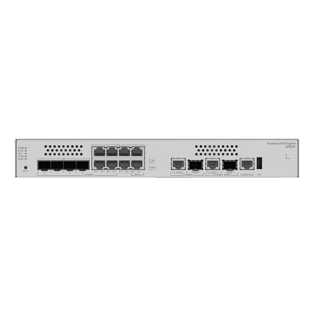 Huawei eKit AR580 Gateway 2.5G/10G, 2G WAN, 6G LAN, WAC, Firewall, VPN, Cloud Managed, Desktop