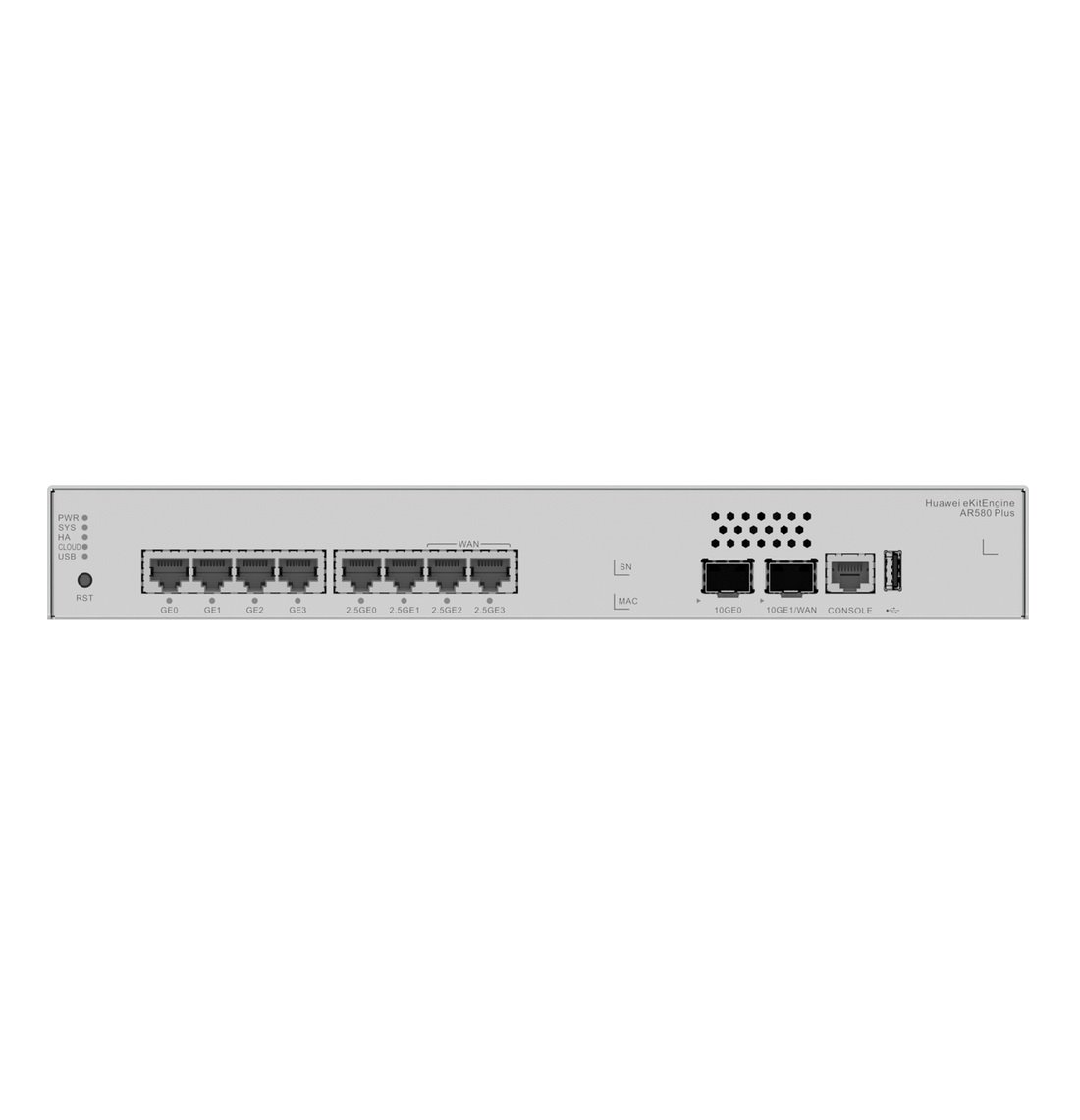 Huawei eKit AR580Plus Gateway 2x 2.5G WAN, 1SFP+, 4G + 2x 2.5G LAN, WAC, Firewall, VPN, Desktop
