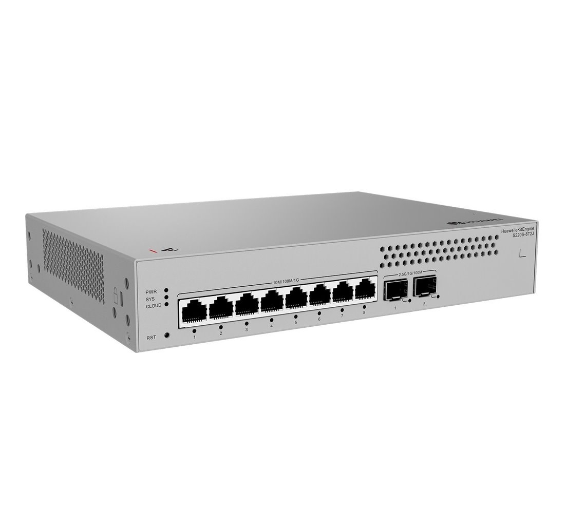 Huawei S220S-8T2J Switch 8G, 2x 2.5G SFP, L2 Managed, Fanless, Desktop