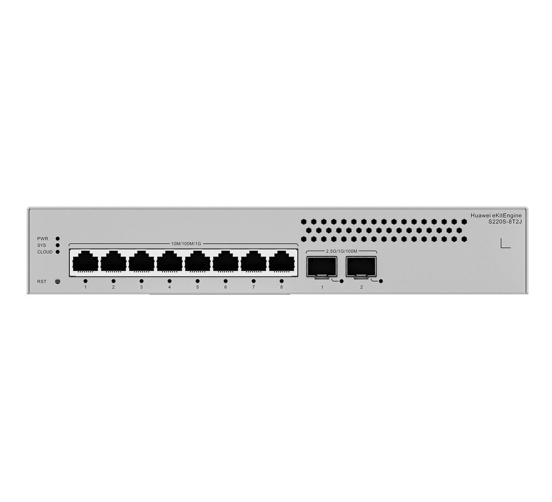Huawei S220S-8T2J Switch 8G, 2x 2.5G SFP, L2 Managed, Fanless, Desktop