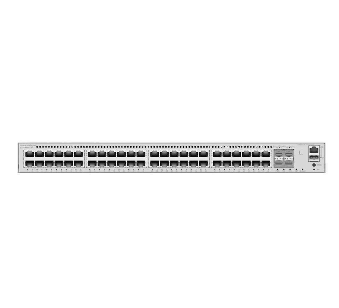 Huawei S310-48P4X-M Switch 48G PoE+, 4SFP+, L3 Managed, modulární napájení, Rack