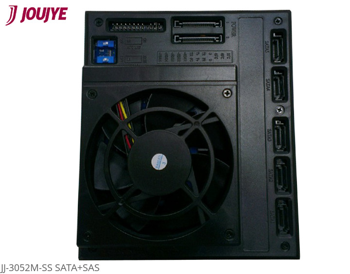 Jou Jye Backplane pro 3.5" 5x SATA/SAS HDD do 3x 5,25" black (anti-vibration)