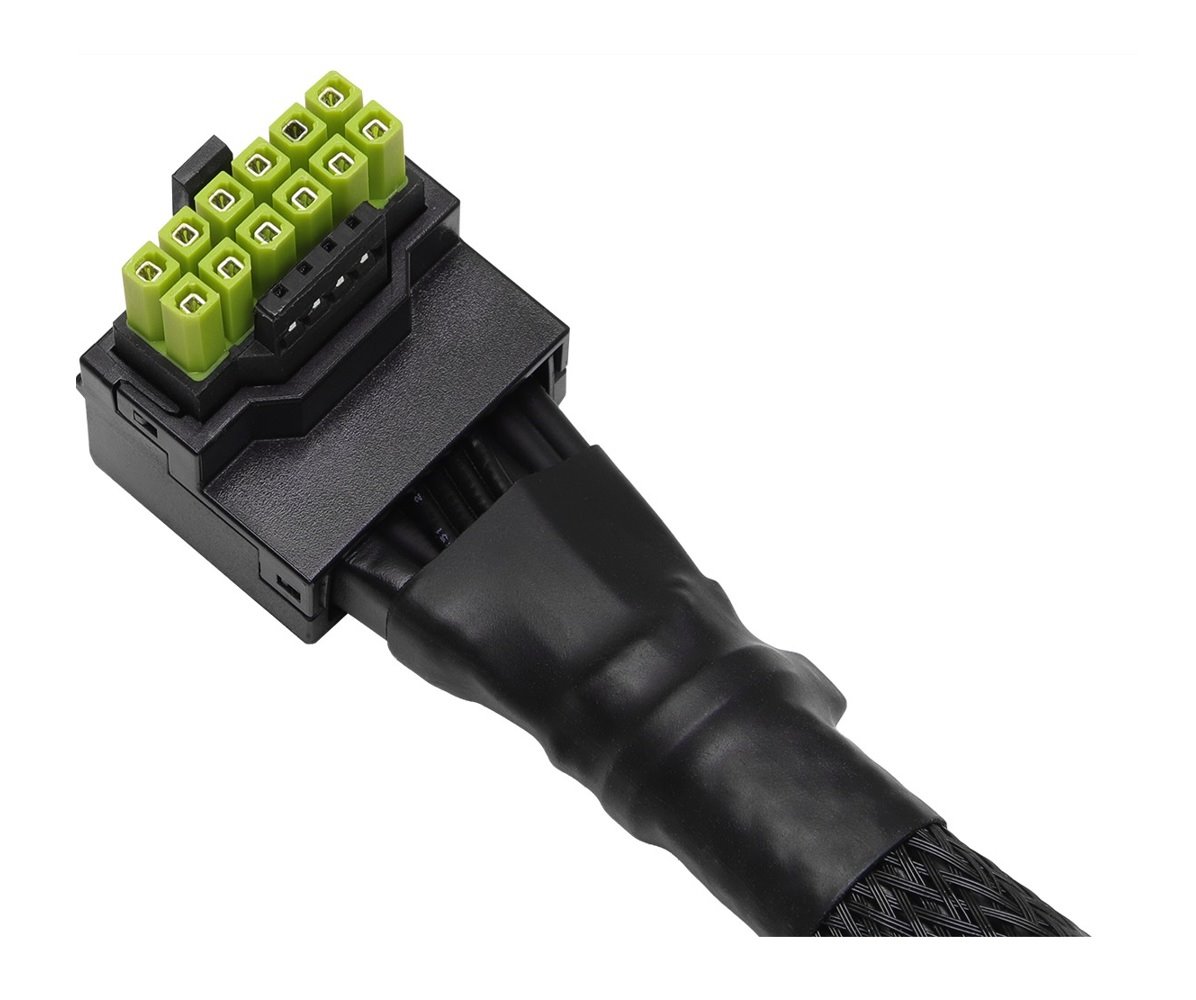 Kabel Asrock 12VHPWR, 12V-2x6 600W, L-Type 90°, černá